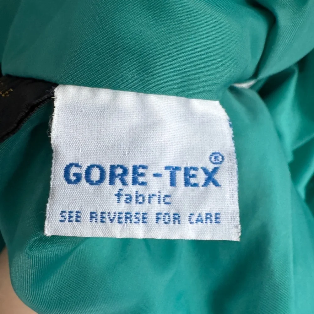 Vintage Eddie Bauer Gore-Tex Jacket Mens Small Teal Green Outdoor Anorak ✨ - Picture 3 of 14